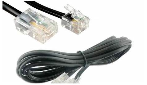 Cable De Telephone Fixe TEMPSA 2M RJ10 à RJ10 (4P4C) Câble Téléphone Combine