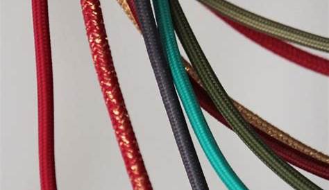 Câble électrique tissu 1 couleur 2 x 0,75 bobine Rouge