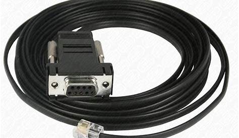 RS232 to RJ11 Connector Cable wire cord lines black 6P6C