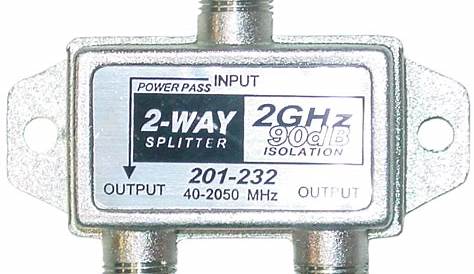 Cable Tv Splitter Loss Monster 2 Way 2GHz Low RF For TV 127773