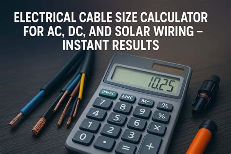 Cable Calculator For Dc