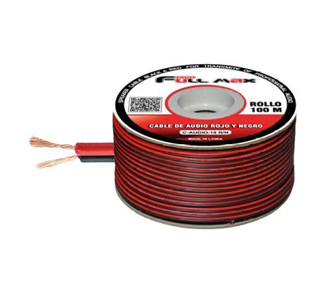 Cable De Audio Negro Y Rojo