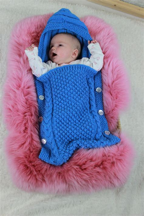 cable knit baby sleeping bag pattern
