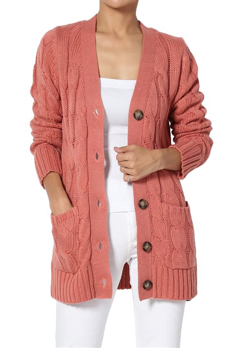 cable knit cardigan sweater womens