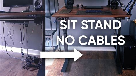 Cable Management Sit Stand Desk