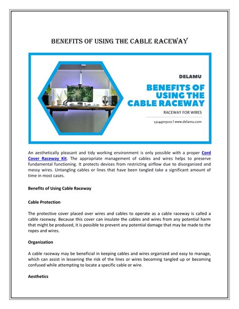 Cable Raceway Benefits
