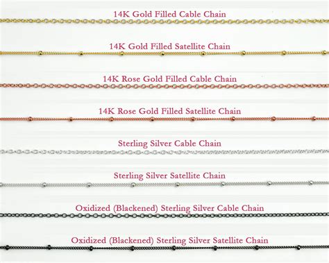 cable vs satellite chain necklace
