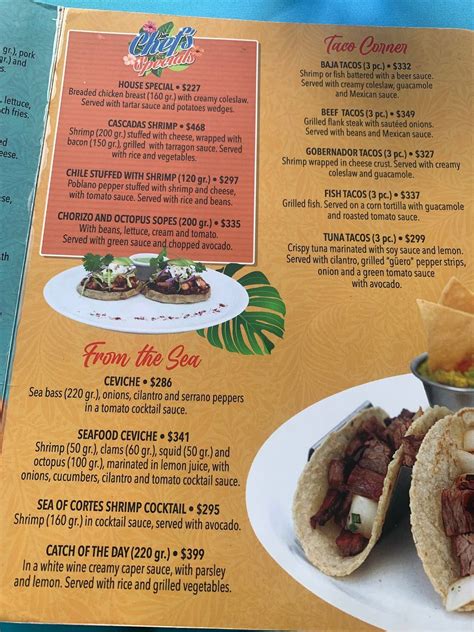 cabo coastal grill menu