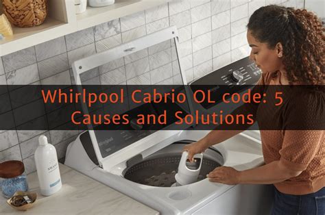 Whirlpool Cabrio washer error code DR