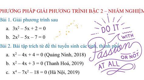 cach giai phuong trinh