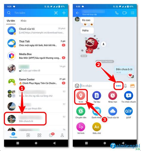 cach gui vi tri tren zalo