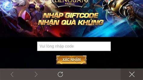 cach nhap giftcode lien quan