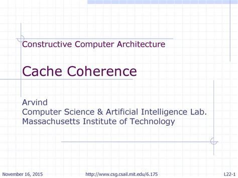 cache coherence in computer architecture ppt