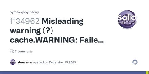 Cache.warning Failed To Save Key