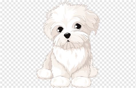 cachorro branco desenho animado