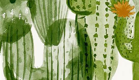 Papier peint intissé WILD CACTUS coloris blanc vert cactus