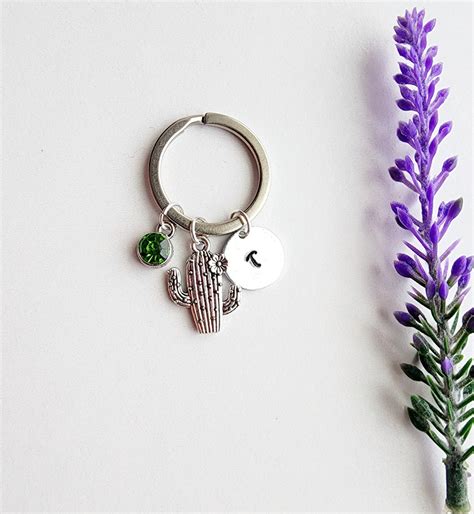 Cactus Succulent Keychain