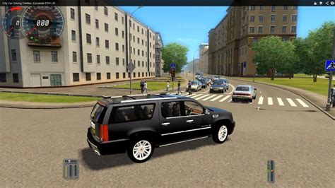 cadillac escalade city car driving