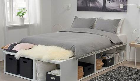 Cadre De Lit Avec Rangement Ikea NORDLI , Blanc, 140x200 Cm IKEA