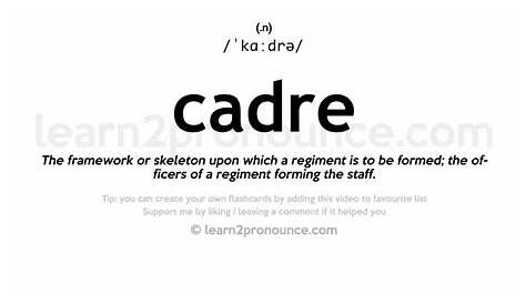 Cadre Meaning In English Word Of The Day Adapt Word Of The Day Words Commonly Misspelled Words