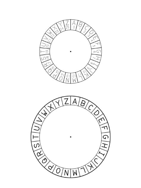 Caesar Cipher Printable Caesar Cipher Wheel