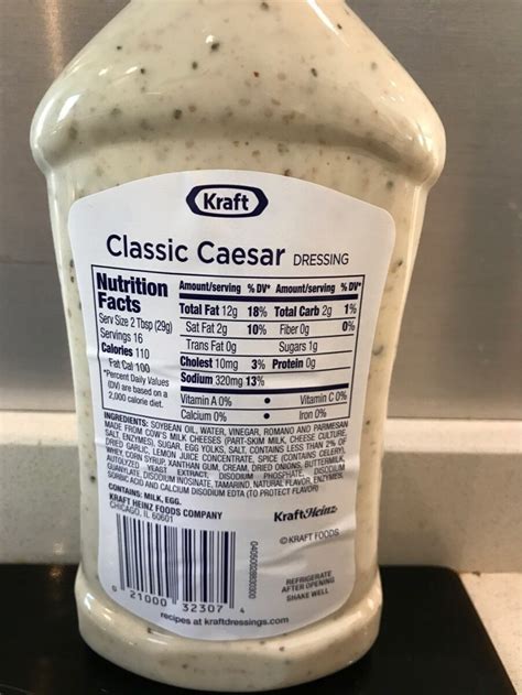 Caesar Dressing Ingredients Kraft