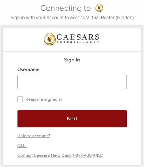 caesars okta employee login