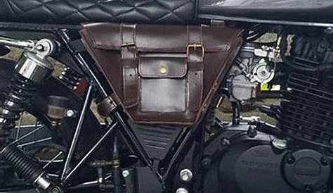 Leather side motorcycle bag for Cafe Racer and Scrambler Cafe | Etsy