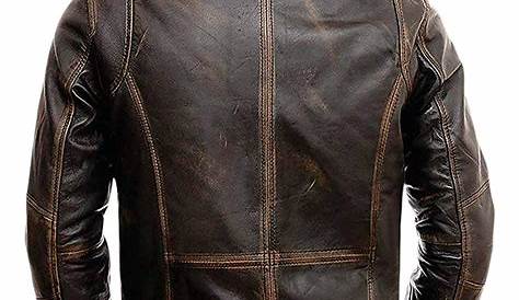 Mens Cafe Racer Brown Retro Style Motorcycle Biker Leather jacket