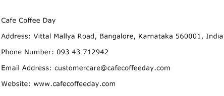 cafe coffee day address
