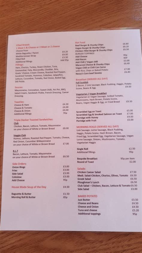 Cafe Marmalade Edinburgh Menu