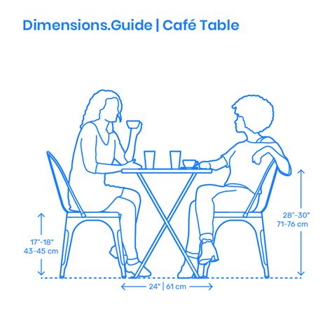 Cafe Table Dimensions Cm