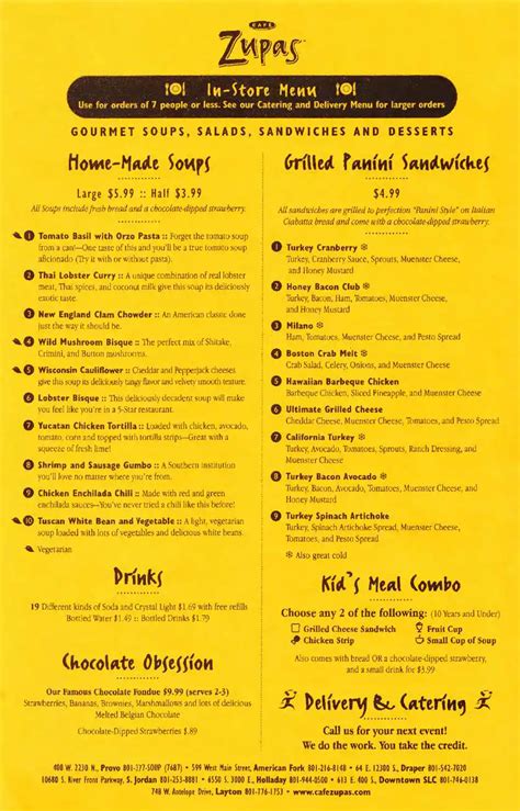cafe zupas menu with prices