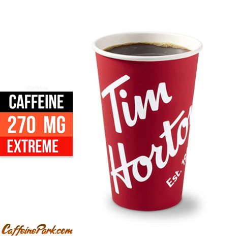 caffeine in large tim hortons coffee