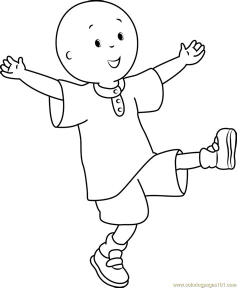 Caillou Funny Coloring Page