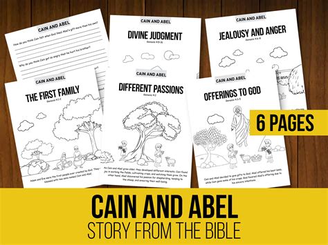 Cain And Abel Activity Sheets