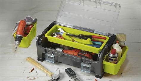 Caisse à outils plastique 50cm + 22 outils