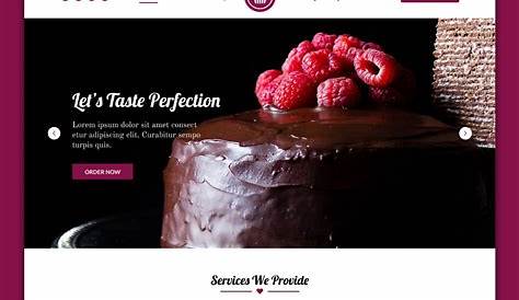 Cake shop website design on Behance