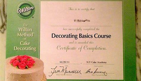 Cake Decorating Courses Online With Certificate For Children