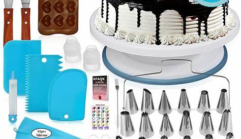 Cake Decorating Kits 106pcs Supplies Turntable Set Pastry Tube Fondant