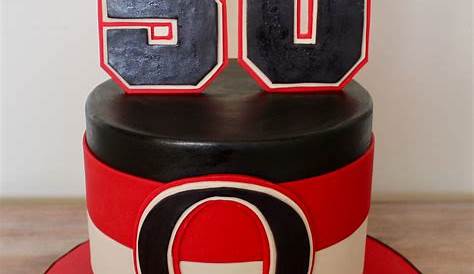 Ottawa Senators Sens cake NHL hockey. 30th birthday cake Birthday