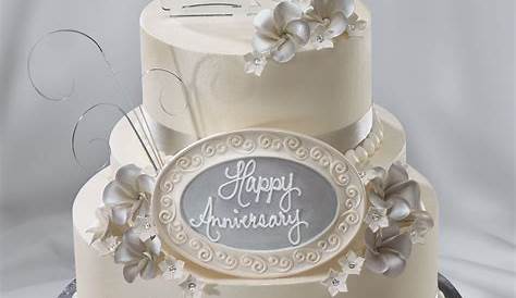 Cake Designs For Silver Wedding Anniversary Diamond 25th