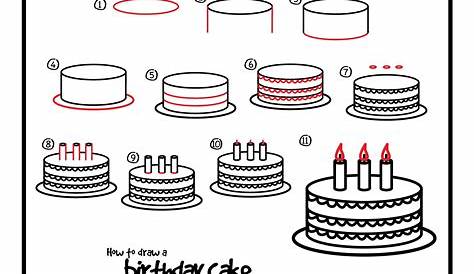 How to Draw a Cake | Easy Drawing Guides