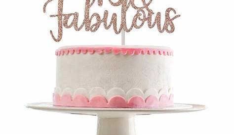 40 Cake Topper 40th Birthday Glitter Cake Topper Forty Cake | Etsy