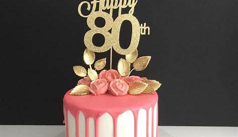 ANY AGE 80th Birthday Cake Topper Happy 80th Cake Topper - Etsy Canada