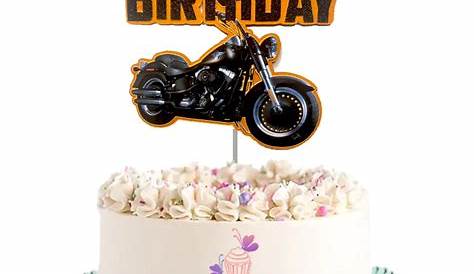 Cake Topper Harley Davidson Pin On Hiasan Kue