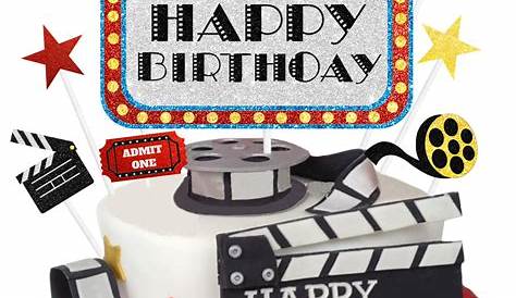 Cake Topper Home Movie Hollywood Theme 6 Film Reel Etsy Theme