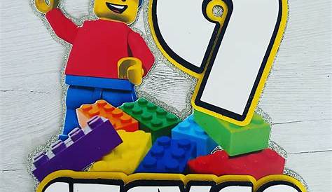 Cake Topper Lego land Movie Birthday Template Printable DIY Bobotemp