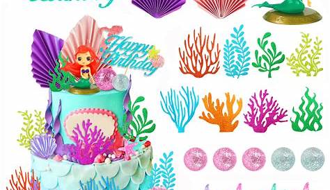 Cake Topper Mermaid Little Printed Shopee Philippines
