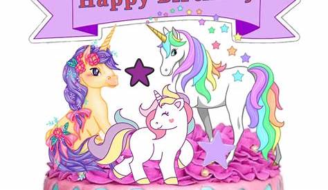 Cake Topper Unicorn Shop Birthday B Balloons4you New Zealand Party